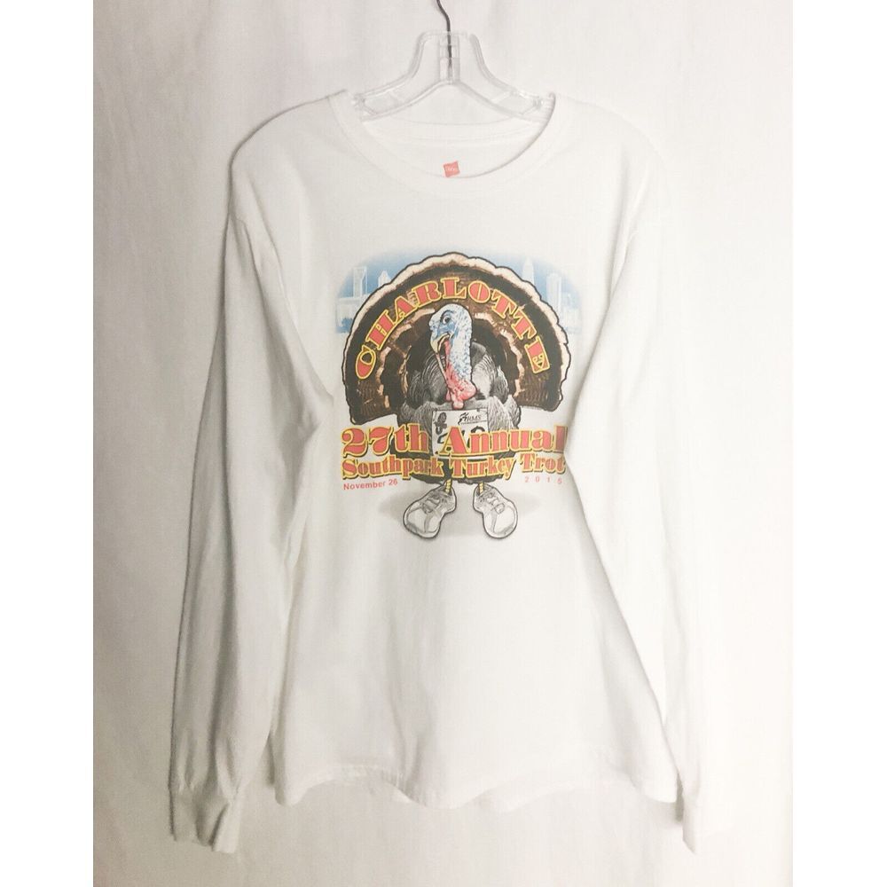 Hanes ComfortSoft M Long-Sleeve T-Shirt Charlotte27 Annual SouthPark Turkey Trot